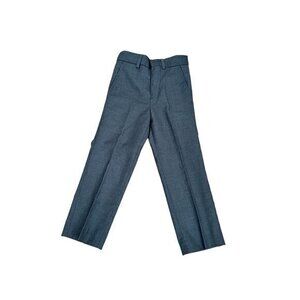 David Oliver Mens Gray Dress Pants Size 37W Flat Front Straight Leg